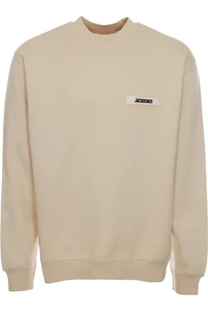 Jacquemus Bluzy, Mężczyzna, Beżowy, S, Bawełna, Bluza Gros Grain