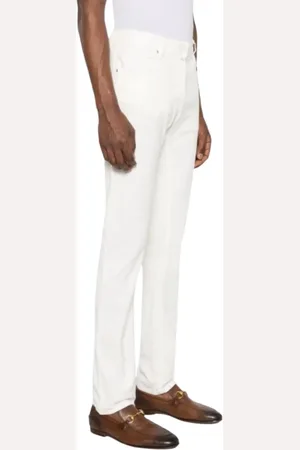 Jacob Cohen Spodnie, Mężczyzna, Biały, W36, Bawełna, Spodnie Slim Fit Bard