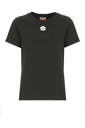 Kenzo Koszulki, Kobieta, Czarny, XS, Bawełna, Koszulka Gots Boke Flower 2.0