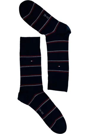 Tommy Hilfiger Bielizna, Mężczyzna, Niebieski, S, Bawełna, Niebieskie Skarpety Crew 3-pak