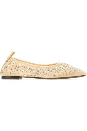 Tory Burch Buty, Kobieta, Beżowy, 39 EU, Nylon, Kryształowe Baleriny