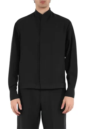 COSTUMEIN Koszule, Mężczyzna, Czarny, L, Coreana Overshirt z Ukrytymi Przyciskami