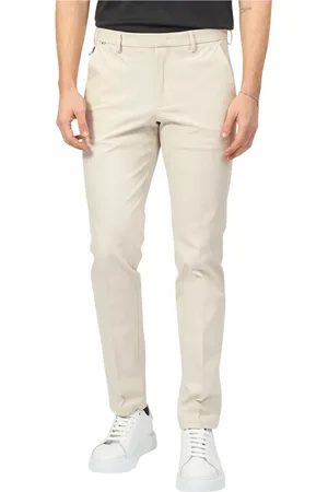 HUGO BOSS Spodnie, Mężczyzna, Beżowy, L, Bawełna, Beżowe spodnie Slim Fit Kaito Style