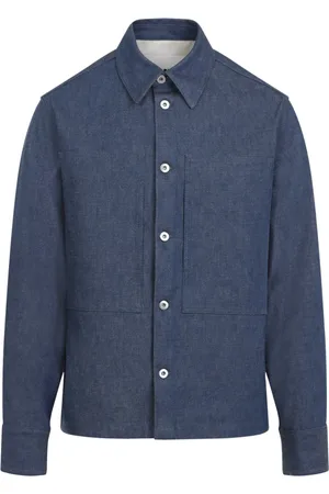 Jil Sander Koszule, Mężczyzna, Niebieski, S, Bawełna, Stylowa koszula bawełniana