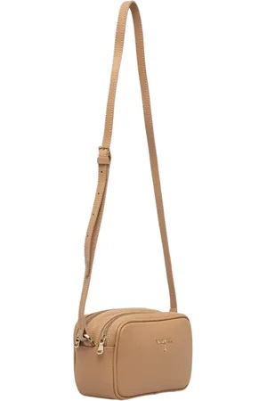 Patrizia Pepe Torebki, Kobieta, Beżowy, ONE SIZE, Skóra, Torebka Camera Case