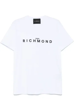 John Richmond Koszulki, Mężczyzna, Biały, S, Bawełna, Biały T-shirt z unikalnym wzorem