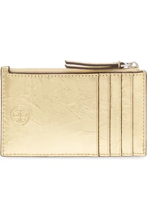 Tory Burch Akcesoria, Kobieta, Żółty, ONE SIZE, Skóra, Fleming Soft Card Holder