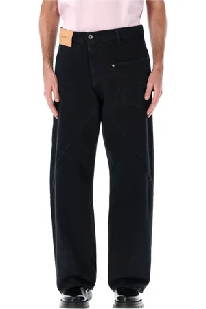 J.W.Anderson Jeansy, Mężczyzna, Czarny, W29, Denim, Twisted Workwear Denim Pants