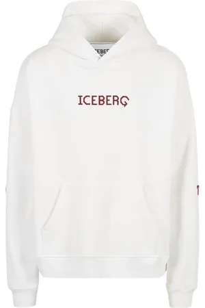 Iceberg Bluzy, Mężczyzna, Biały, M, Bawełna, Biała bluza z kapturem