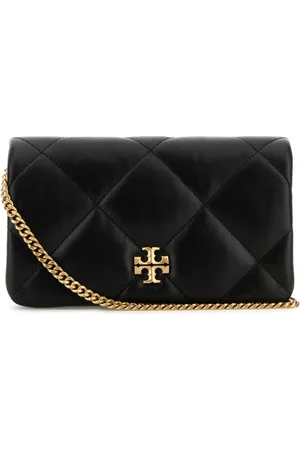 Tory Burch Torebki, Kobieta, Czarny, ONE SIZE, Skóra, Kopertówka Kira Diamond