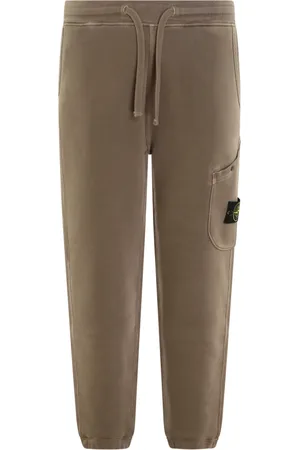Stone Island Spodnie, Mężczyzna, brązowy, M, Poliester, Spodnie polarowe