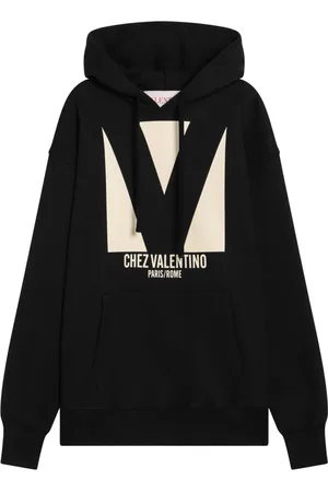 VALENTINO GARAVANI Bluzy, Kobieta, Czarny, S, Len, Bluza z kapturem Chez Valentino