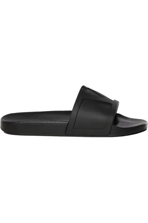 VALENTINO GARAVANI Buty, Mężczyzna, Czarny, 43 EU, Len, Klapki basenowe