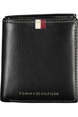 Tommy Hilfiger Akcesoria, Mężczyzna, Czarny, ONE SIZE, Skóra, Czarny skórzany portfel