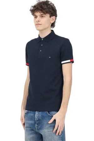 Tommy Hilfiger Koszulki, Mężczyzna, Niebieski, 3XL, Bawełna, Klasyczna koszulka polo