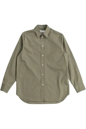 Jil Sander Koszule, Mężczyzna, Zielony, XL, Bawełna, Koszulka bawełniana w kolorze khaki