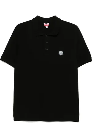 Kenzo Koszulki, Mężczyzna, Czarny, S, Bawełna, Czarna koszulka polo z krótkim rękawem