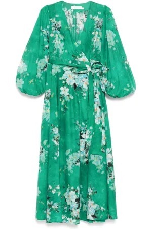 ZIMMERMANN Sukienki, Kobieta, Zielony, M, Bawełna, Sukienka Verde