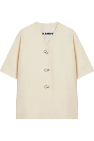 Jil Sander Kurtki, Kobieta, Biały, S, Jednorzędowa marynarka