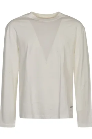Jil Sander Koszulki, Mężczyzna, Biały, XS, Bawełna, T-shirt z okrągłym dekoltem