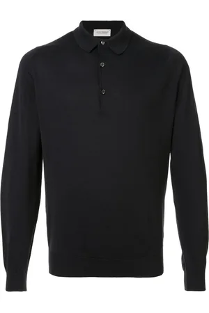 JOHN SMEDLEY Koszulki, Mężczyzna, Niebieski, L, Granatowy Polo Slim Fit