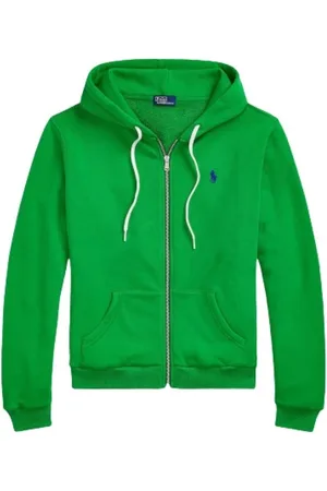 Ralph Lauren Bluzy, Kobieta, Zielony, XL, Bawełna, Bluza z kapturem na zamek