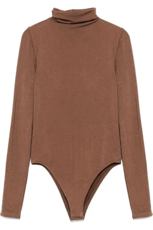 Wolford Koszulki, Kobieta, brązowy, L, Brązowy Top, Brąz czekoladowy