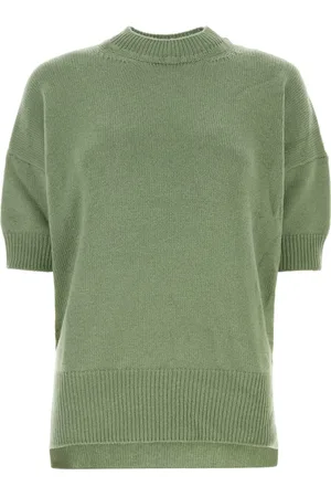 Jil Sander Swetry, Kobieta, Zielony, S, Wełna, Pastelowo Zielony Sweter z Wełny