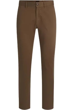 HUGO BOSS Spodnie, Mężczyzna, brązowy, W31 L34, Bawełna, Stylowe spodnie