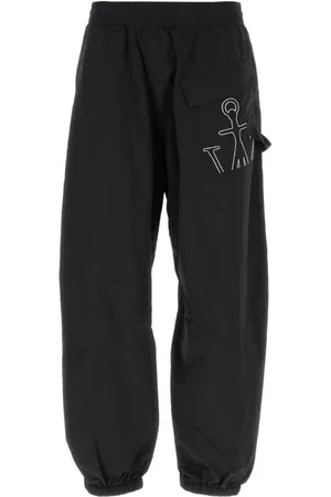 J.W.Anderson Spodnie, Mężczyzna, Czarny, S, Nylon, Czarne nylonowe joggery