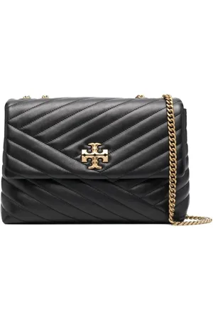 Tory Burch Torebki, Kobieta, Czarny, ONE SIZE, Skóra, Torebka na ramię Chevron