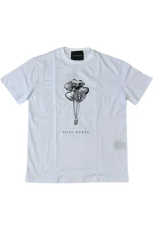 John Richmond Koszulki, Kobieta, Biały, M, Bawełna, Damska koszulka T-shirt