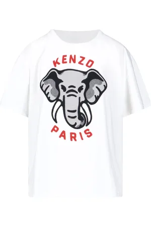 Kenzo Koszulki, Kobieta, Biały, M, Bawełna, Clic T-Shirt