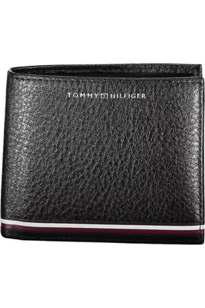 Tommy Hilfiger Akcesoria, Mężczyzna, Czarny, ONE SIZE, Skóra, Czarny skórzany portfel