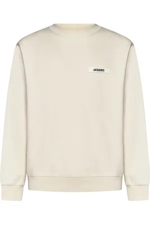 Jacquemus Bluzy, Mężczyzna, Beżowy, XL, Bawełna, Sweatshirt Gros Grain