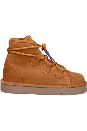Panchic Buty, Kobieta, brązowy, 36 EU, Zamsz, Brązowe Botki Zamszowe