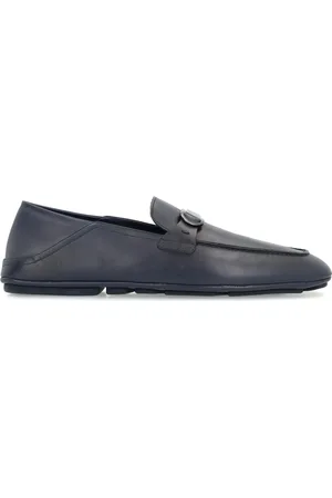Salvatore Ferragamo Buty, Mężczyzna, Niebieski, 41 EU, Klasyczne skórzane mokasyny