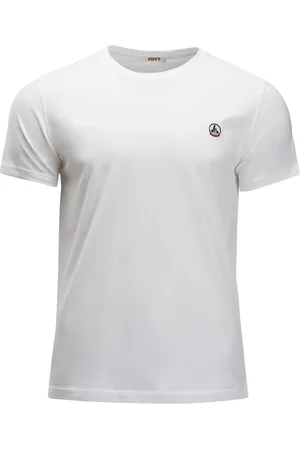 Jott Koszulki, Mężczyzna, Biały, L, Bawełna, T-shirt Pietro