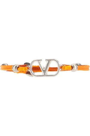 VALENTINO GARAVANI Akcesoria, Mężczyzna, Pomarańczowy, ONE SIZE, Len, Bransoletka Bracciali