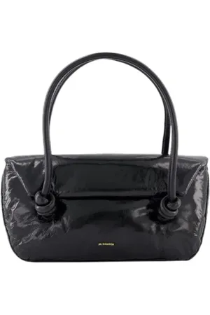 Jil Sander Torebki, Kobieta, Czarny, ONE SIZE, Skóra, Knot SM Shoulder Bag