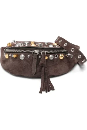 VALENTINO GARAVANI Torebki, Kobieta, brązowy, ONE SIZE, Len, Nellcôte Zip-up Belt Bag