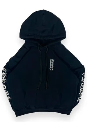 CHROME HEARTS Bluzy, Mężczyzna, Czarny, L, Czarna Bluza z Logo