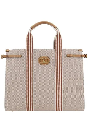 VALENTINO GARAVANI Torebki, Mężczyzna, Beżowy, ONE SIZE, Bawełna, Stylowa bawełniana torba tote z regulowanymi paskami