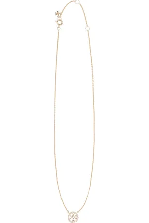 Tory Burch Akcesoria, Kobieta, Żółty, ONE SIZE, Kryształowy naszyjnik choker z zawieszką
