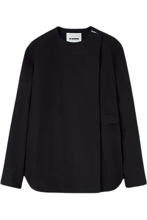 Jil Sander Bluzy, Mężczyzna, Czarny, M, Bawełna, Koszula bawełniana o kroju kwadratowym