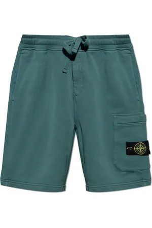 Stone Island Szorty, Mężczyzna, Zielony, XL, Bawełna, Logo Shorts