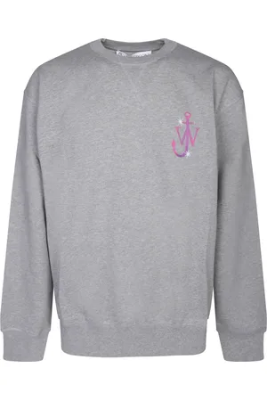 J.W.Anderson Bluzy, Mężczyzna, Szary, M, Bawełna, Bawełniana bluza z nadrukiem logo