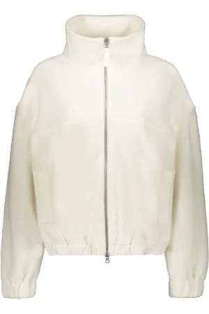 Parajumpers Bluzy, Kobieta, Beżowy, S, Wełna, Rozpinana bluza Central z wzorem bouclé