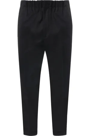 Jil Sander Spodnie, Mężczyzna, Czarny, L, Bawełna, Niebieskie bawełniane spodnie