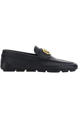 VALENTINO GARAVANI Buty, Mężczyzna, Czarny, 40 EU, Skóra, Vlogo Signature Mokasyny